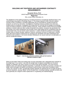 BUILDING AIR TIGHTNESS AND AIR BARRIER CONTINUITY REQUIREMENTS