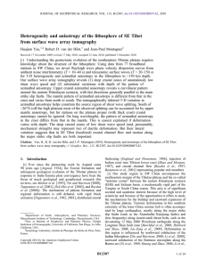 Heterogeneity and anisotropy of the lithosphere of SE Tibet