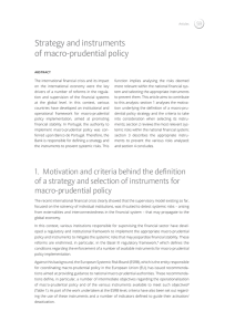 Strategy and instruments of macro-prudential policy 59 ABSTRACT