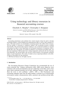 Using technology and library resources in ﬁnancial accounting courses