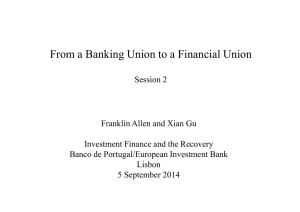 From a Banking Union to a Financial Union