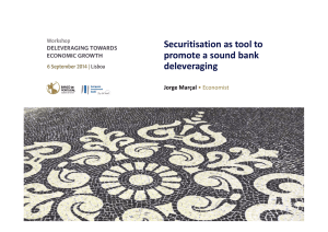 Securitisation as tool to  promote a sound bank  d l i