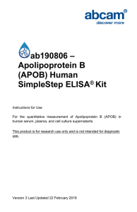 ab190806 – Apolipoprotein B (APOB) Human SimpleStep ELISA