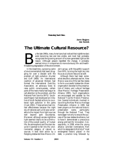 B The Ultimate Cultural Resource?
