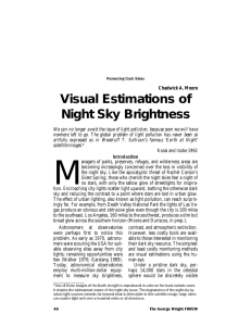 Visual Estimations of Night Sky Brightness