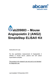 ab209883 – Mouse Angiopoietin 2 (ANG2) SimpleStep ELISA® Kit