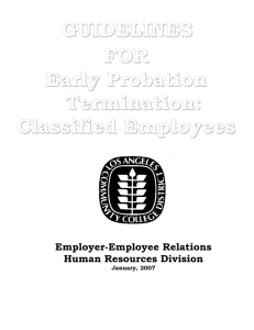 GUIDELINES FOR Early Probation Termination: