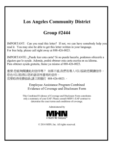 Los Angeles Community District  Group #2444