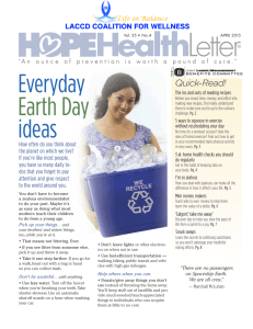 Health Letter Everyday Earth Day