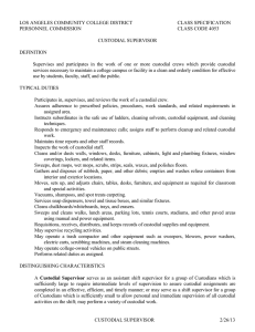 LOS ANGELES COMMUNITY COLLEGE DISTRICT CLASS SPECIFICATION PERSONNEL COMMISSION CLASS CODE 4053