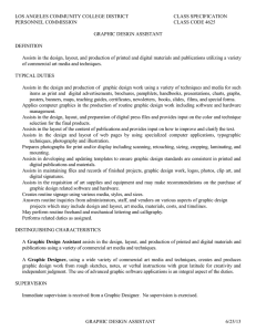 LOS ANGELES COMMUNITY COLLEGE DISTRICT CLASS SPECIFICATION PERSONNEL COMMISSION CLASS CODE 4625