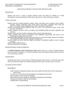 LOS ANGELES COMMUNITY COLLEGE DISTRICT CLASS SPECIFICATION PERSONNEL COMMISSION CLASS CODE 4524