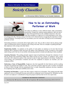 Strictly Classified  How to be an Outstanding Performer at Work