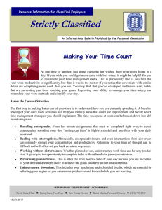 Strictly Classified  Making Your Time Count