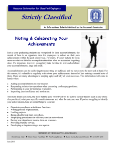 Strictly Classified  Noting &amp; Celebrating Your Achievements