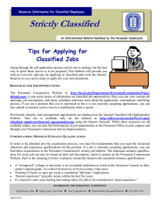 Strictly Classified  Tips for Applying for Classified Jobs