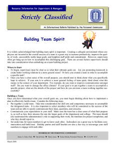 Strictly  Classified  Building Team Spirit