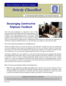 Strictly Classified  Encouraging Constructive Employee Feedback