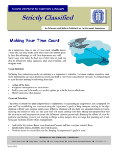 Strictly Classified  Making Your Time Count