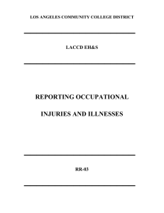 __________________ REPORTING OCCUPATIONAL INJURIES AND ILLNESSES