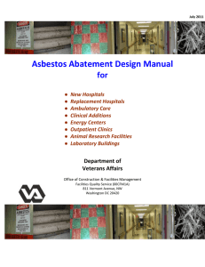 Asbestos Abatement Design Manual for