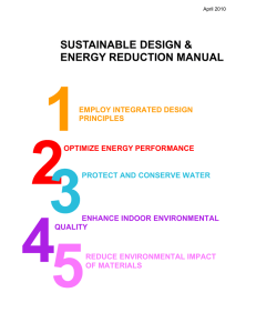 SUSTAINABLE DESIGN &amp; ENERGY REDUCTION MANUAL  EMPLOY INTEGRATED DESIGN