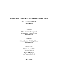 SEISMIC RISK ASSESSMENT OF VA HOSPITAL BUILDINGS Risk Assessment Methods