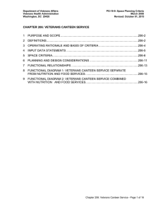 Department of Veterans Affairs PG-18-9: Space Planning Criteria Veterans Health Administration March 2008