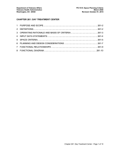 Department of Veterans Affairs PG-18-9: Space Planning Criteria Veterans Health Administration March 2008