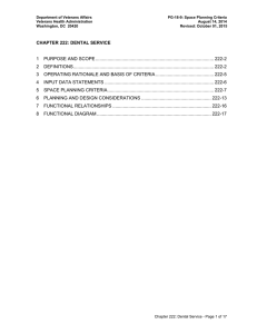 Department of Veterans Affairs  PG-18-9: Space Planning Criteria Veterans Health Administration