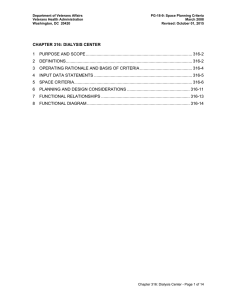 Department of Veterans Affairs PG-18-9: Space Planning Criteria Veterans Health Administration March 2008