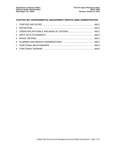 Department of Veterans Affairs PG-18-9: Space Planning Criteria Veterans Health Administration March 2008
