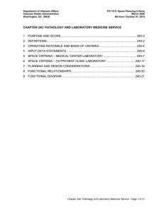 Department of Veterans Affairs PG-18-9: Space Planning Criteria Veterans Health Administration March 2008