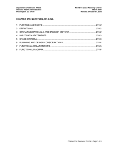 Department of Veterans Affairs PG-18-9: Space Planning Criteria Veterans Health Administration March 2008