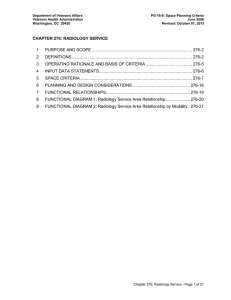 Department of Veterans Affairs PG-18-9: Space Planning Criteria Veterans Health Administration June 2006