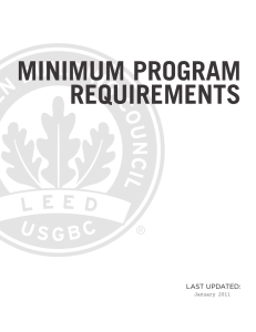 MINIMUM PROGRAM REQUIREMENTS LAST UPDATED: January 2011