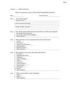 Page 7 Activity 1.1 Observation Form