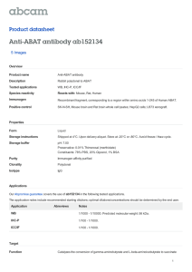 Anti-ABAT antibody ab152134 Product datasheet 5 Images Overview
