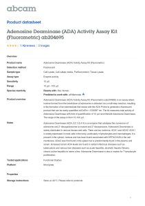 Adenosine Deaminase (ADA) Activity Assay Kit (Fluorometric) ab204695