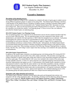 Executive Summary 2015 Student Equity Plan Summary Los Angeles Southwest College