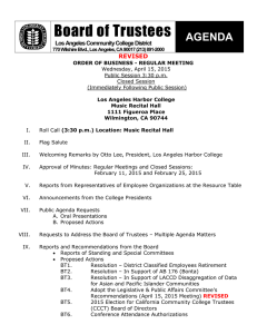 Board of Trustees AGENDA REVISED