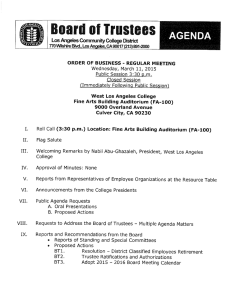 AGENDA Los Angeles Community College District