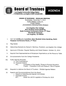 AGENDA Los Angeles Community College District