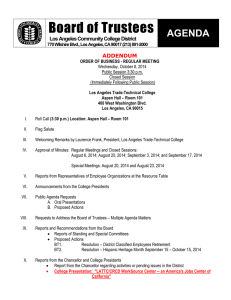 Board of Trustees AGENDA ADDENDUM