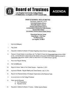 AGENDA Los Angeles Community College District