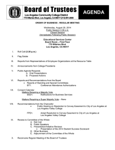 Board of Trustees AGENDA Los Angeles Community College District  770 Wilshire Blvd., Los Angeles, CA 90017 (213) 891­2000 