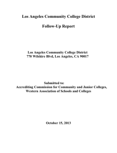 Los Angeles Community College District  Follow-Up Report