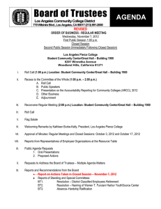 Board of Trustees AGENDA REVISED