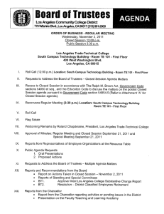 Trustees AGENDA Los Angeles Community College District