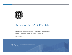 Review of the LACCD’s Debt